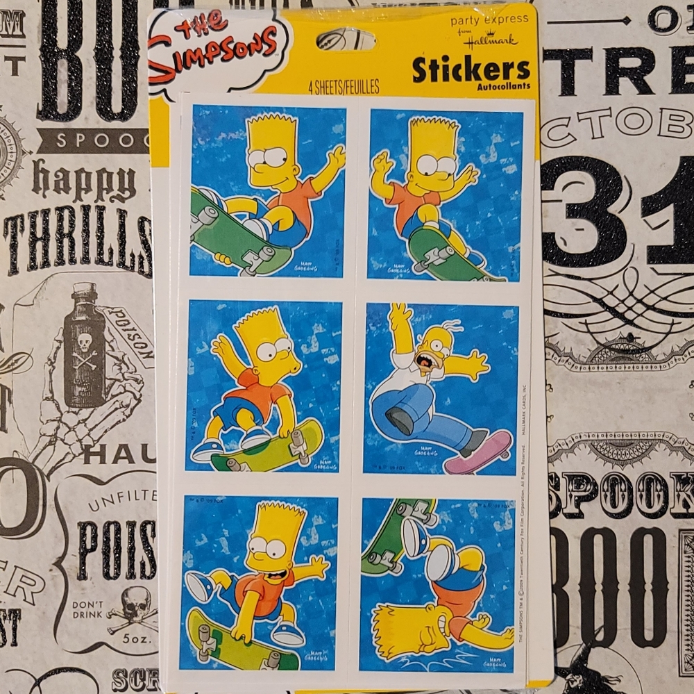 5/$13 NWT Simpsons Stickers